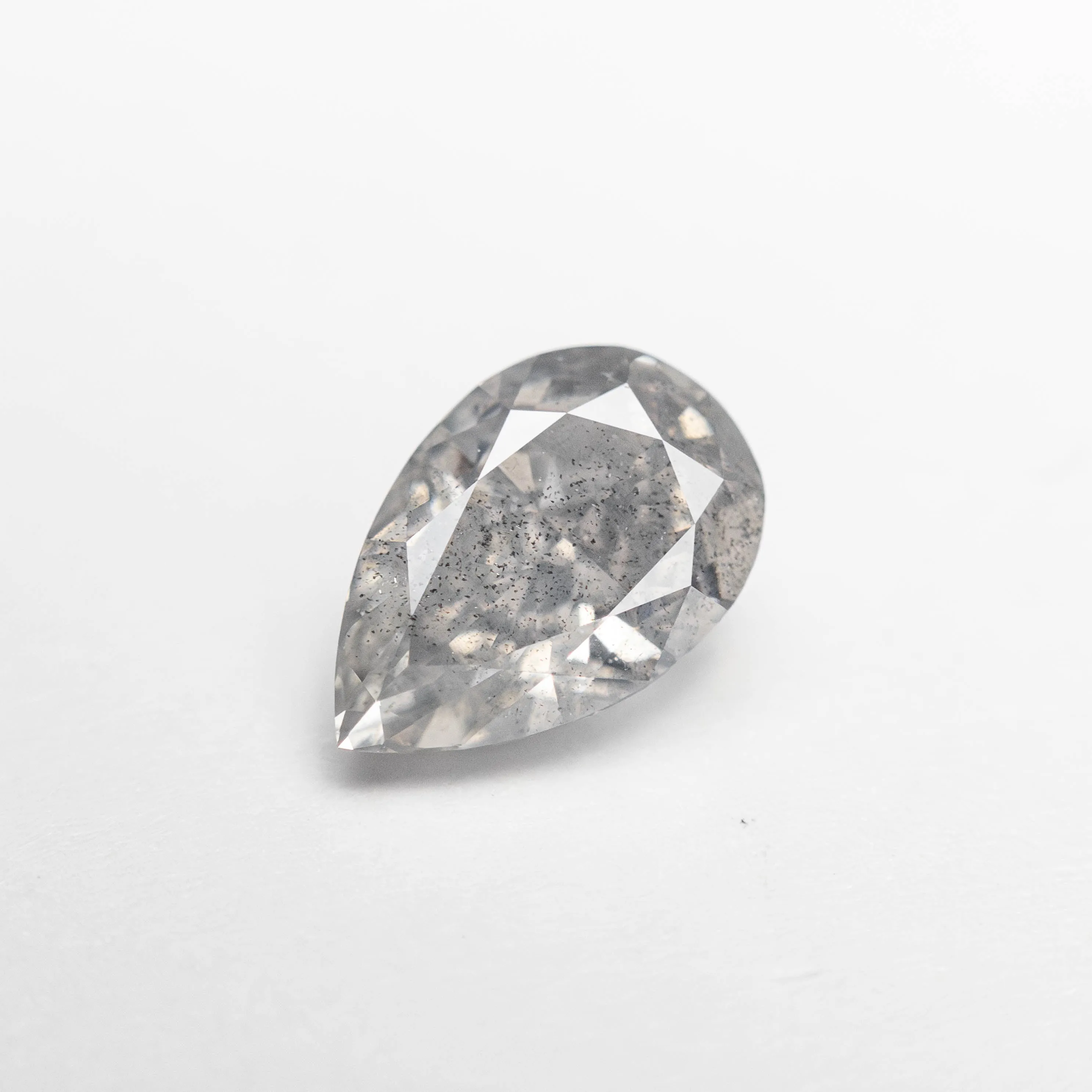 1.08ct 8.09x5.24x3.53mm GIA Fancy Light Grey I2 Pear Brilliant 23895-01