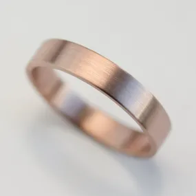 14k Rose Gold 4x1.25mm Flat Band