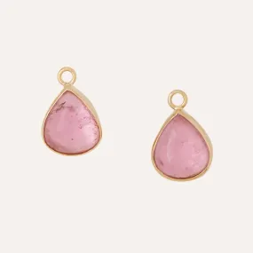 18K Candy Pink Teardrop Tourmaline Drops