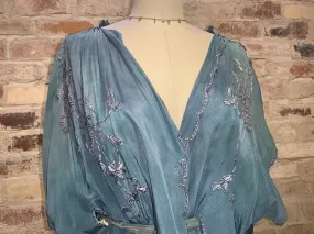 1930s silk embroidered robe