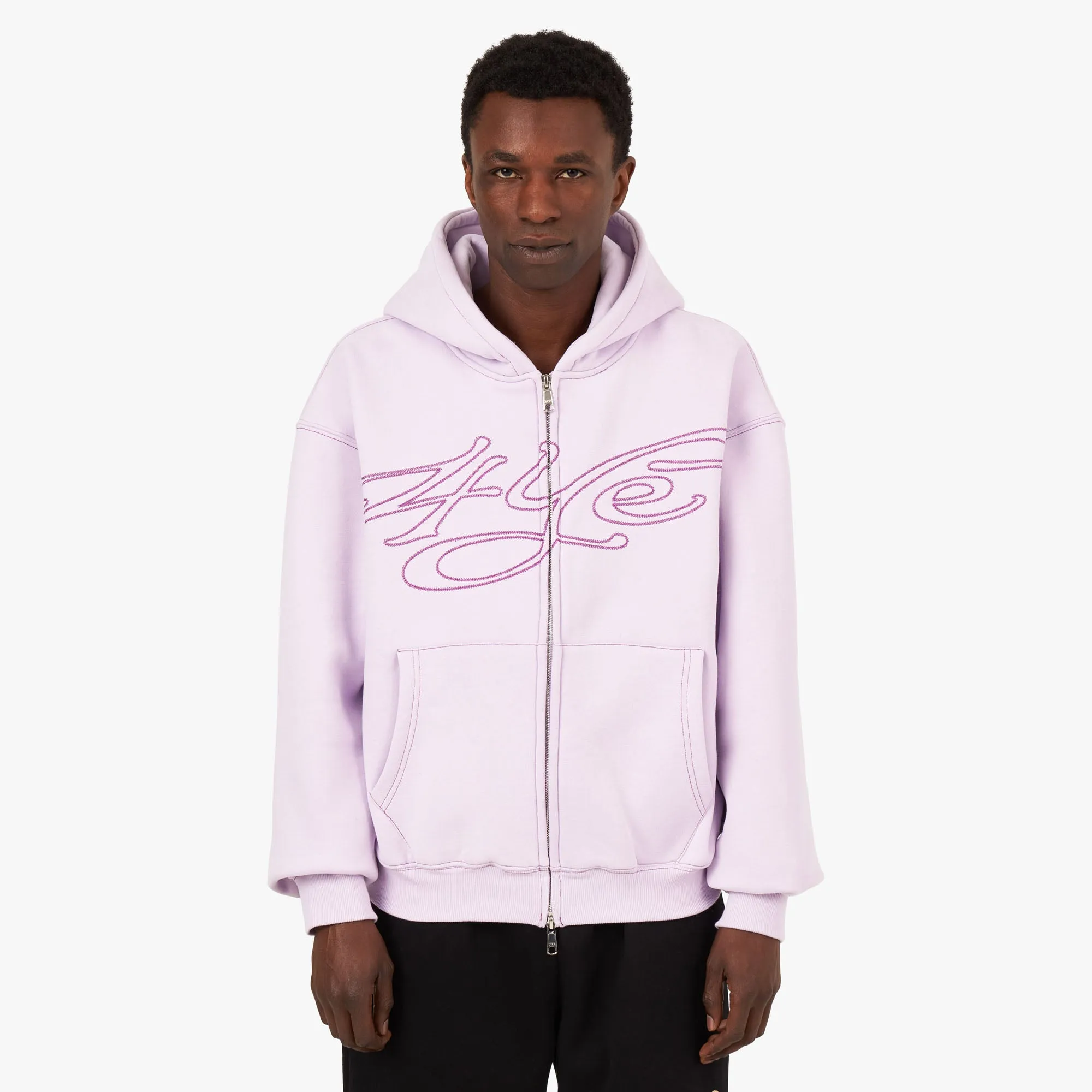 4YE Signature Logo Zip Hoodie Lavender / Purple