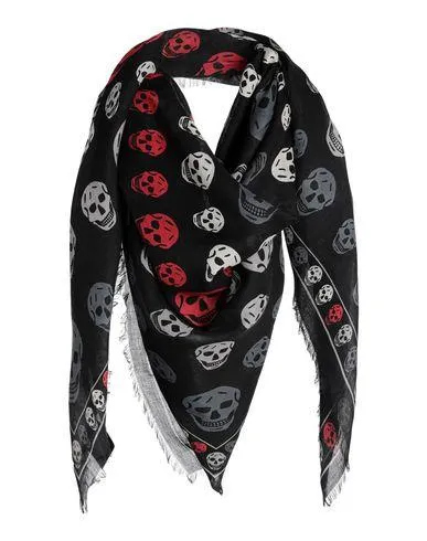 Alexander Mcqueen Women Square scarf Black -- --