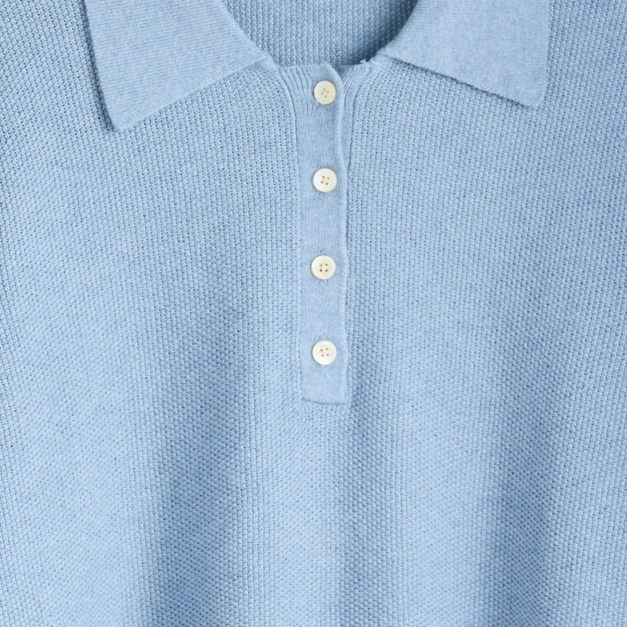 Alice Polo Sweater - Washed Indigo