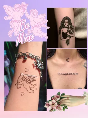 Angels and More Aesthetic Temporary Tattoos Set of 20