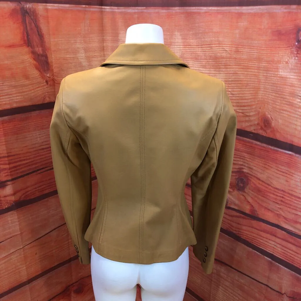 ANNE KLEIN LIGHT TAN LEATHER JACKET SIZE 4 TCC