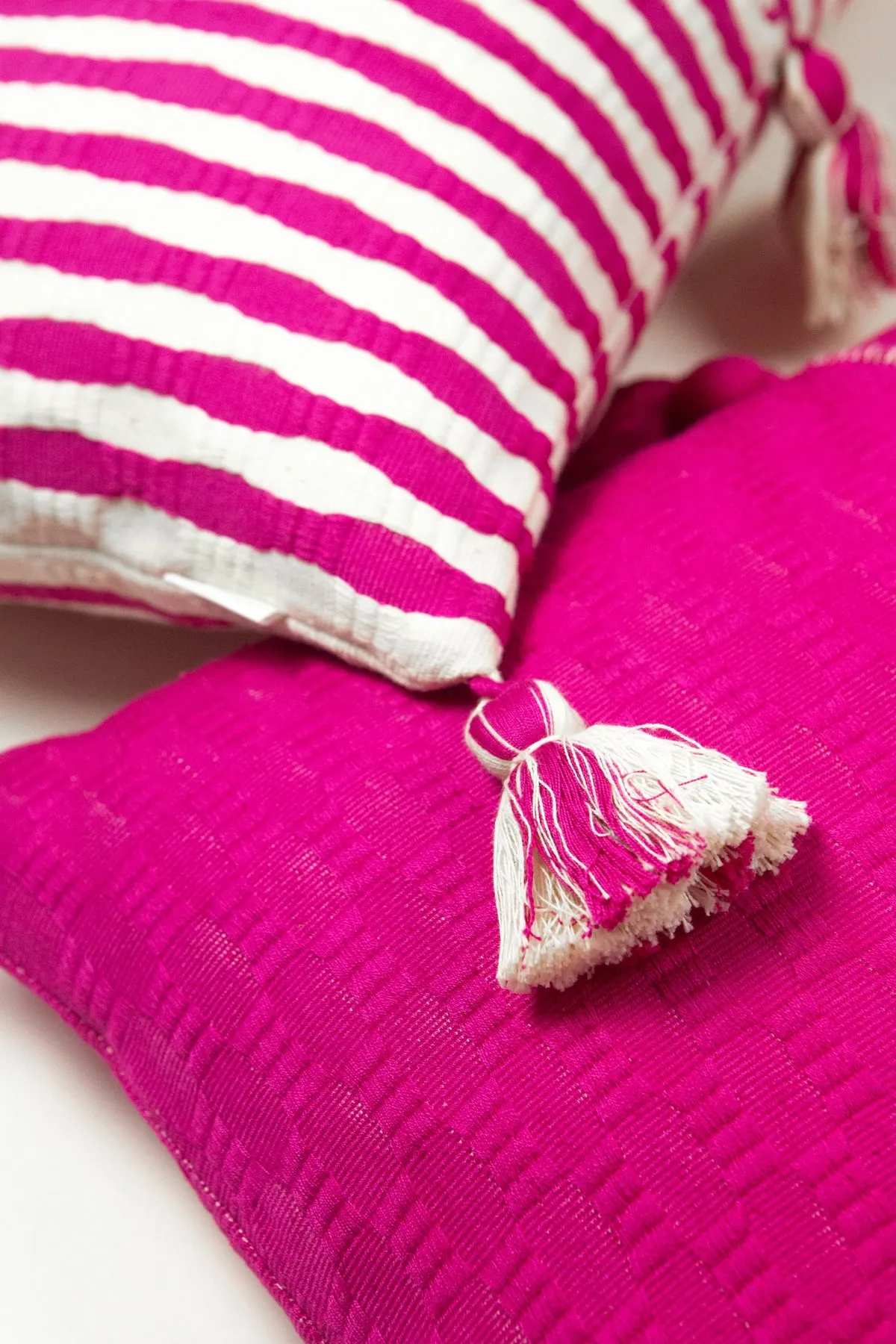 Antigua Pillow - Fuchsia Pink Solid