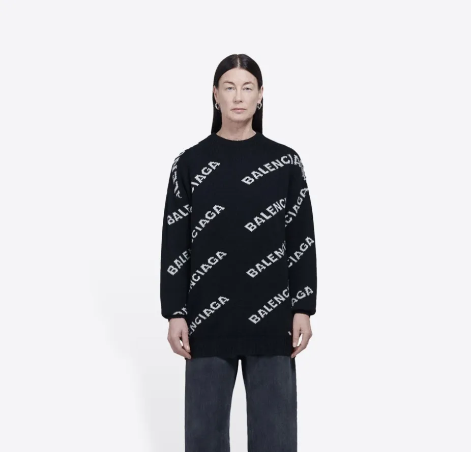 BALENCIAGA  |Allover Logo Crewneck