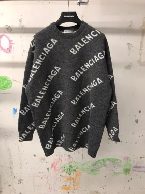 BALENCIAGA  |Allover Logo Crewneck