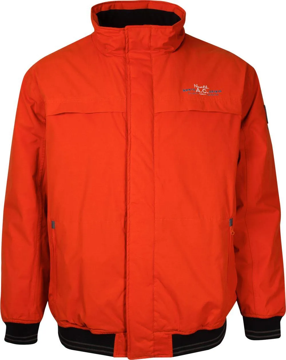 Basic Stylish Padded Bomber Jacket - Orange