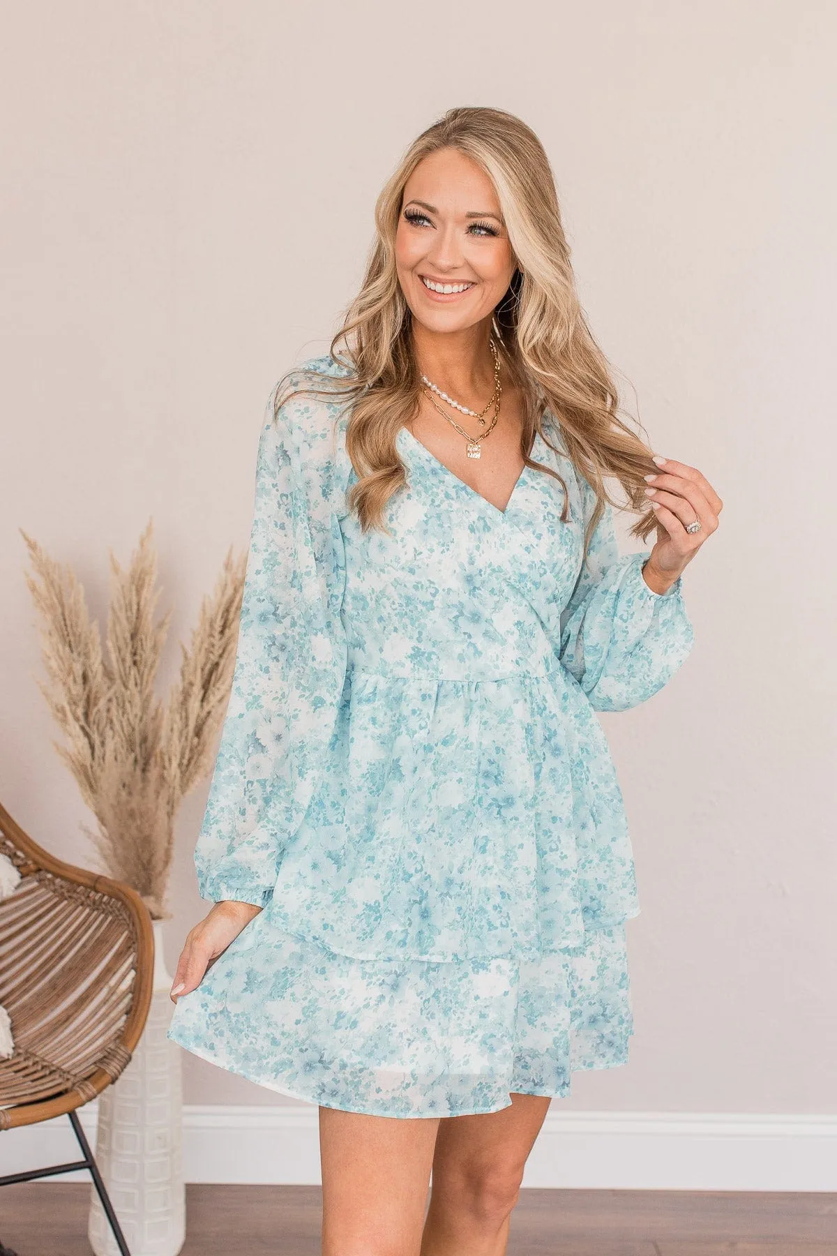 Before The Morning Comes Floral Dress- Blue