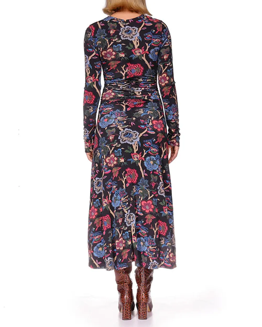 Black Baroque Floral Maisy Dress