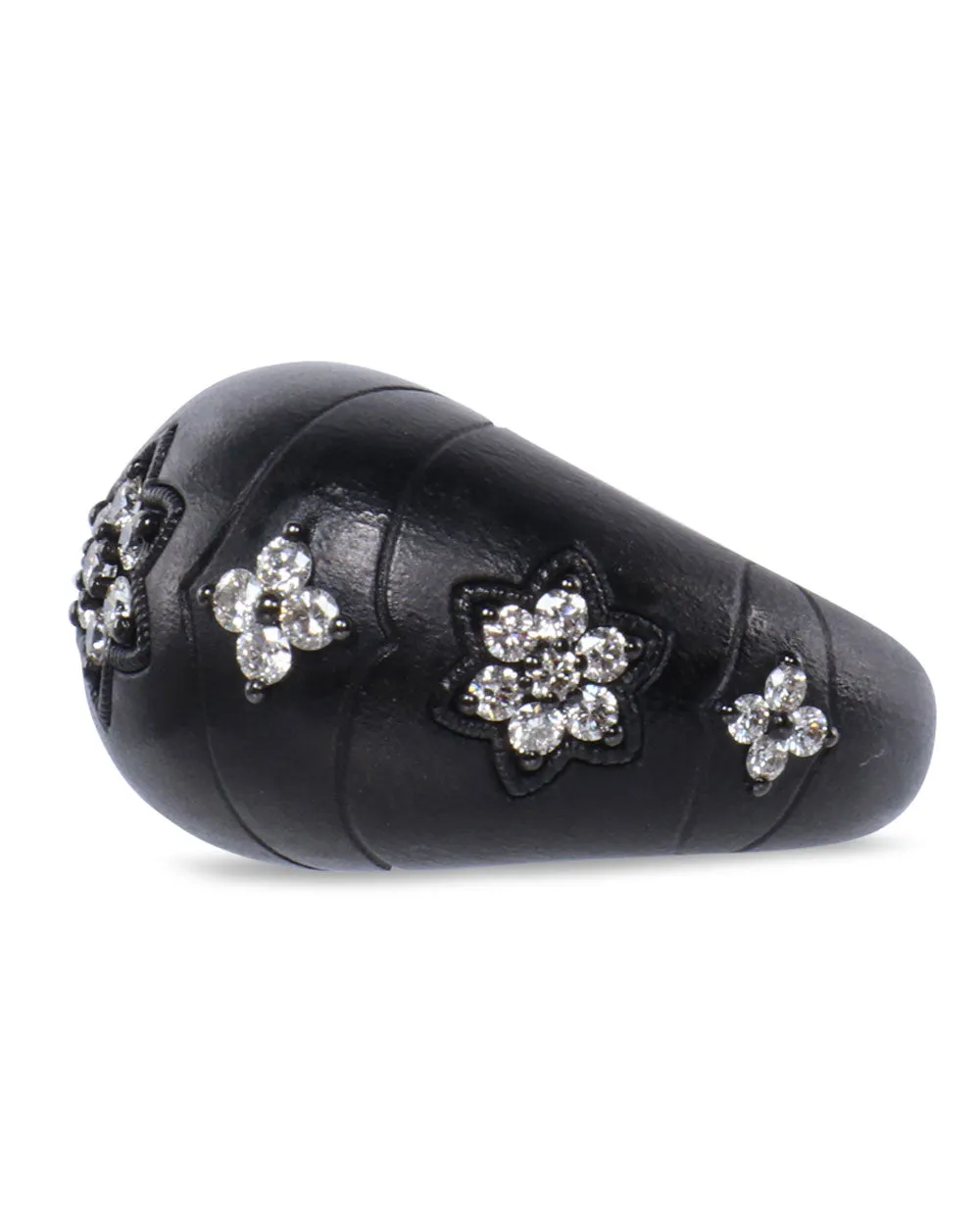 Black Gold Diamond Dome Ring