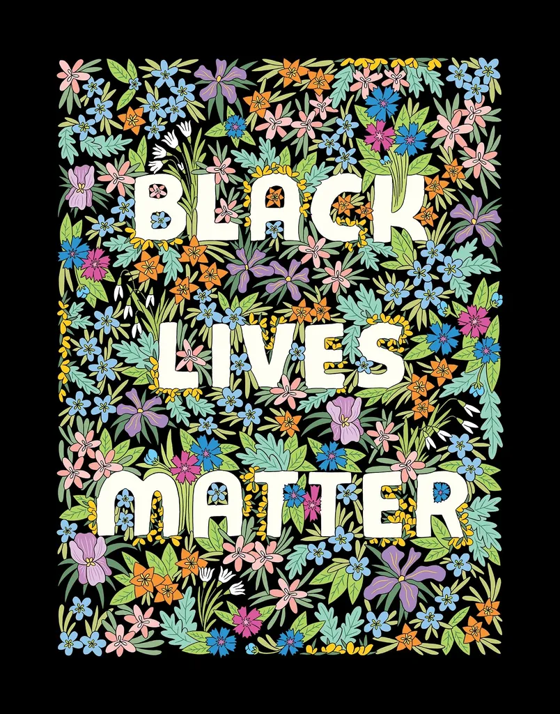 Black Lives Matter Floral Print (11 x 14)