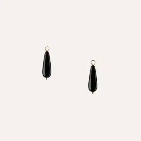 Black Onyx 16mm Teardrop Earring Drops