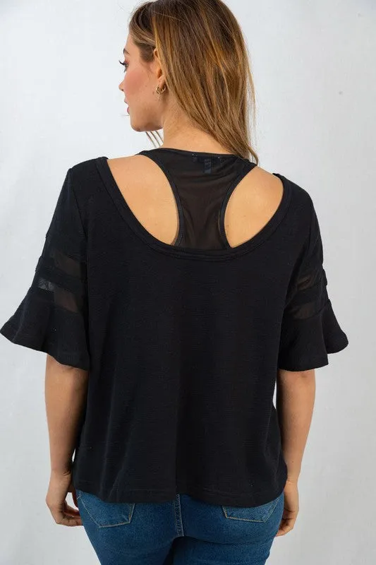 Black Panel Top