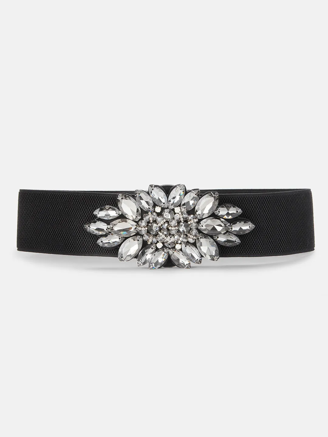 Black Rhinestone Buckle Belt