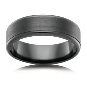 Black Zirconium Modern Ring