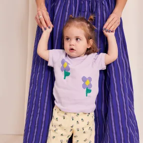 Bobo Choses Baby Pansy Flower T-shirt Lavender Purple