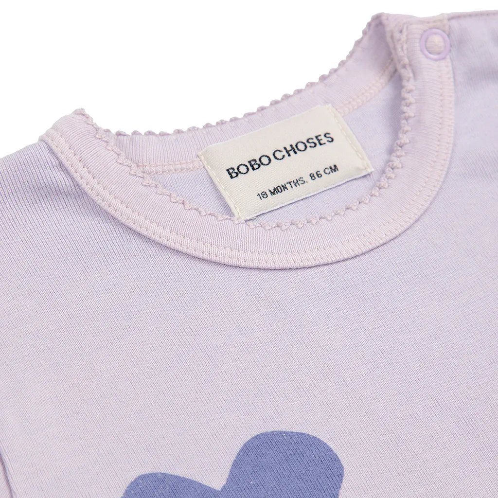 Bobo Choses Baby Pansy Flower T-shirt Lavender Purple