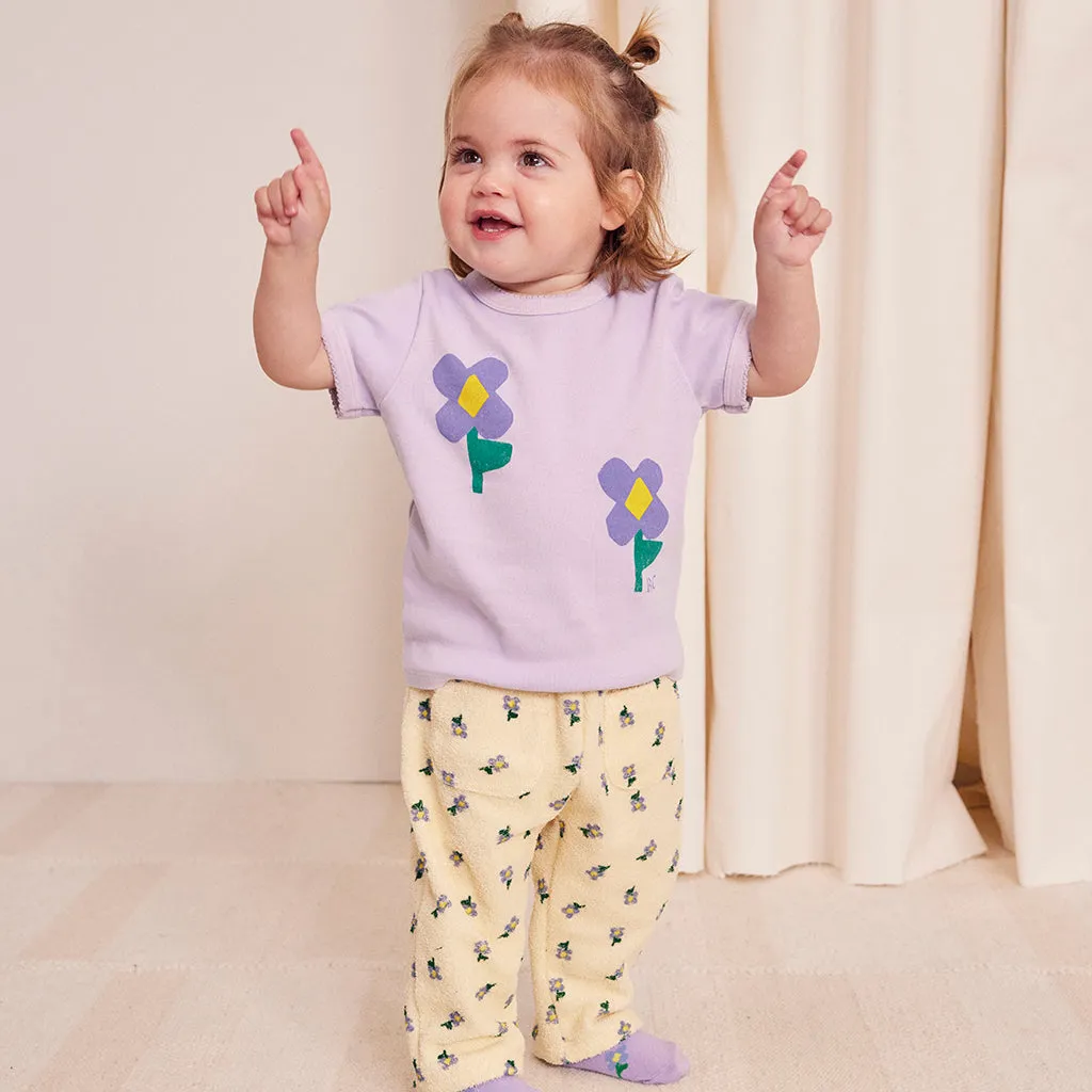 Bobo Choses Baby Pansy Flower T-shirt Lavender Purple