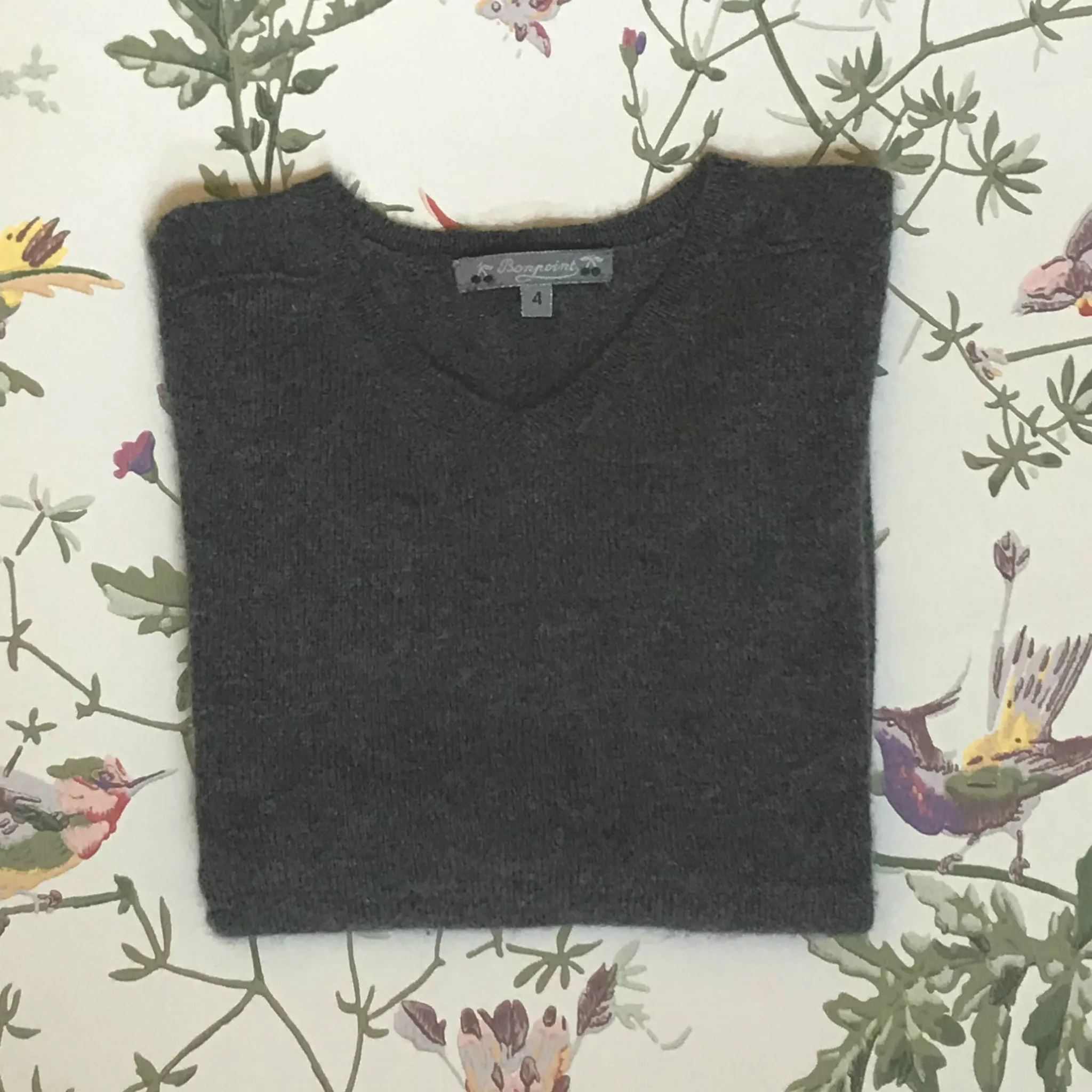 Bonpoint Dark Grey Cashmere Jumper