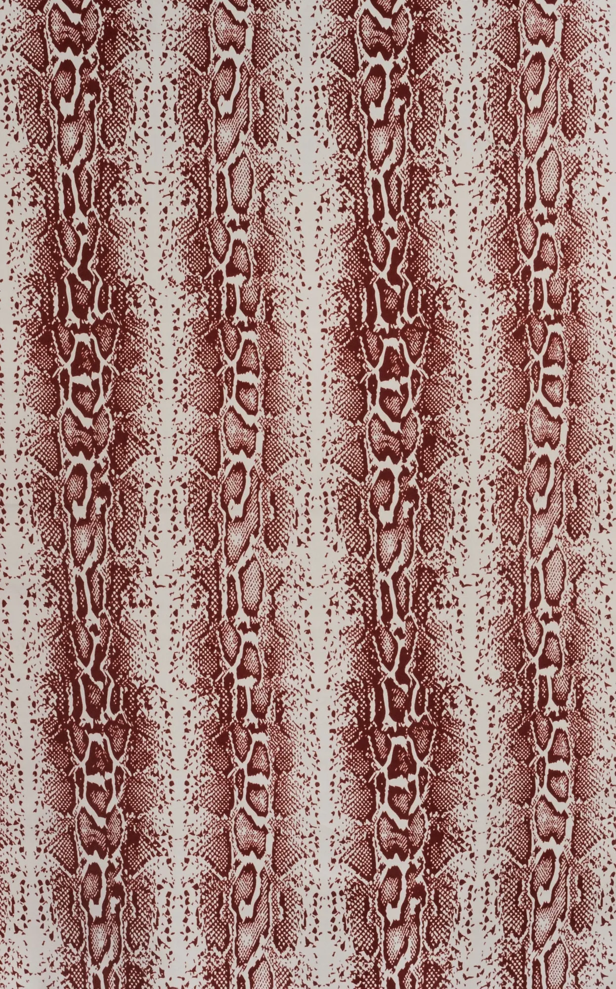 Burgundy & Cream Snake Print Silk Wild Rags Scarf