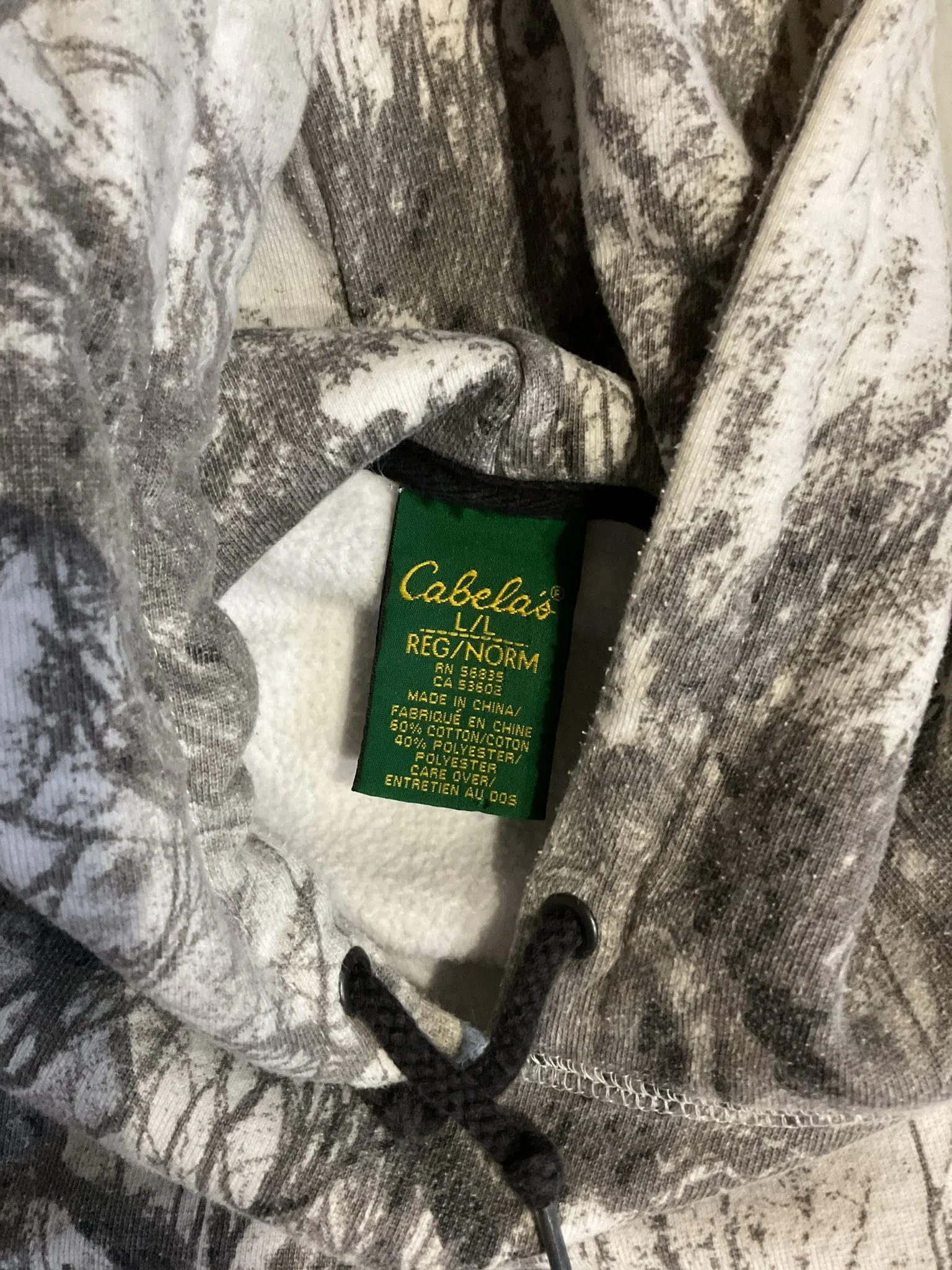 Cabela's Camo Hoodie Men's L