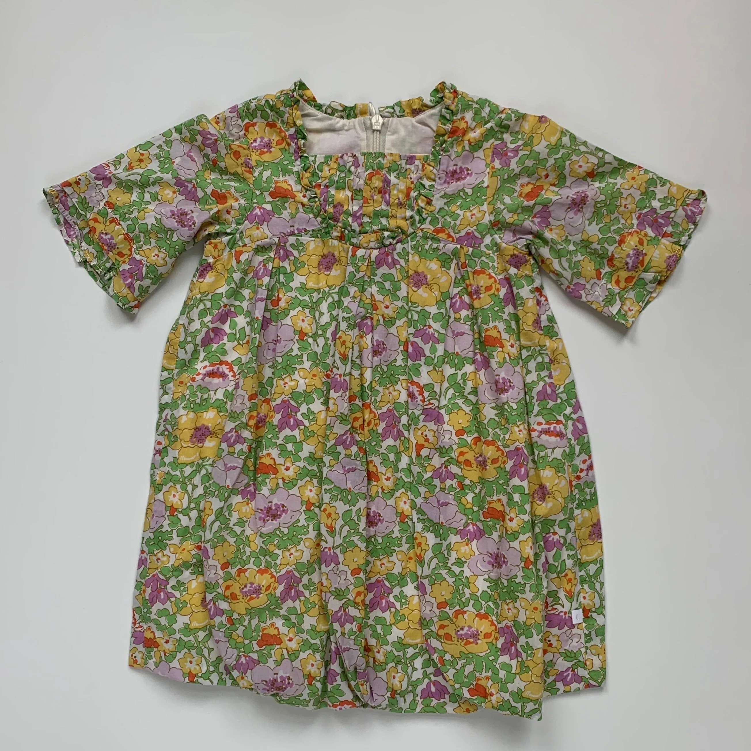 Cacharel Yellow Floral Print Dress: 12 Months