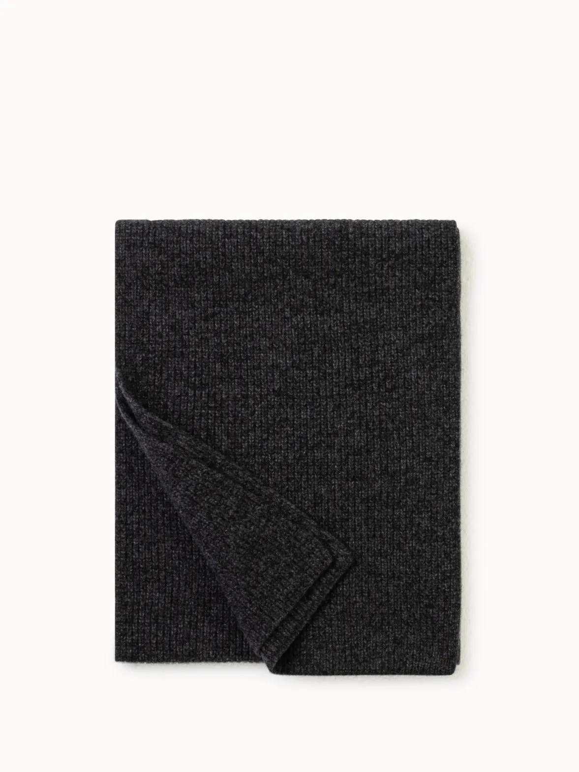 Cashmere Rib Knit Scarf