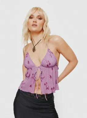 Chantria Top Purple Floral