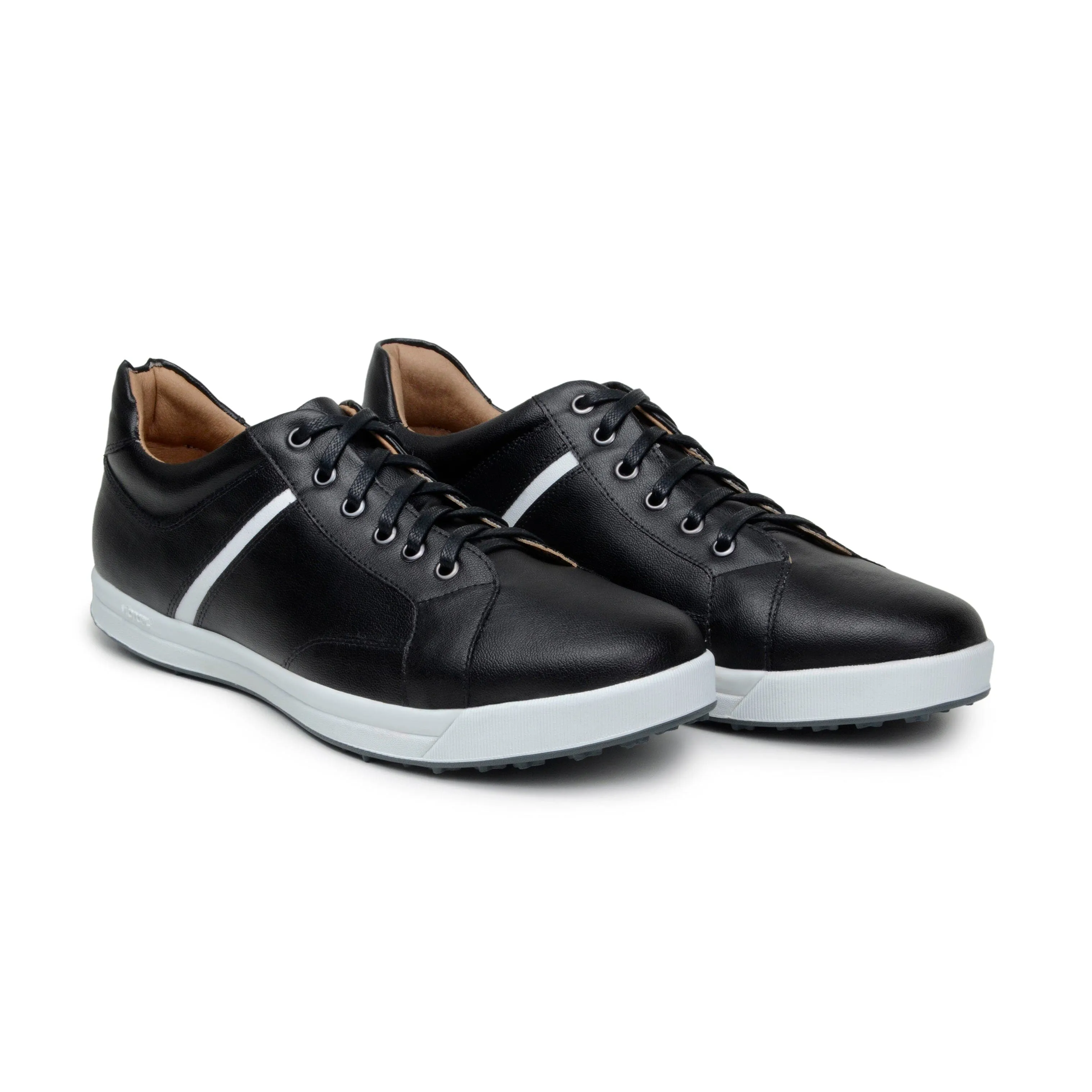 'Ciaran' men's corn-leather  sneaker by Zette Shoes - black