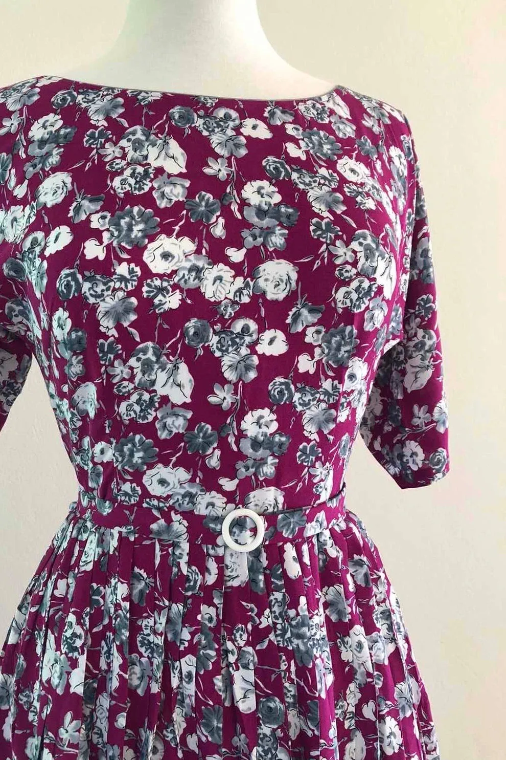 Clarissa Purple Floral Dress