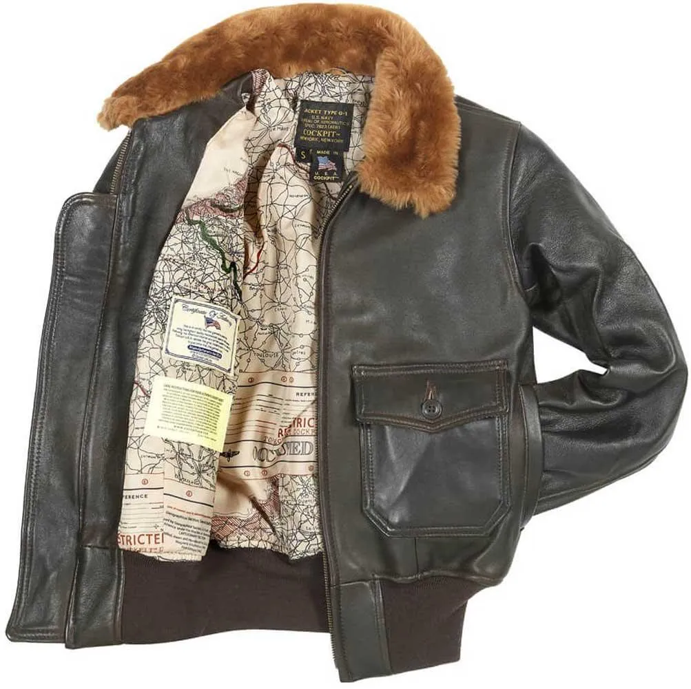 Cockpit USA Womens G-1 Leather Bomber Jacket