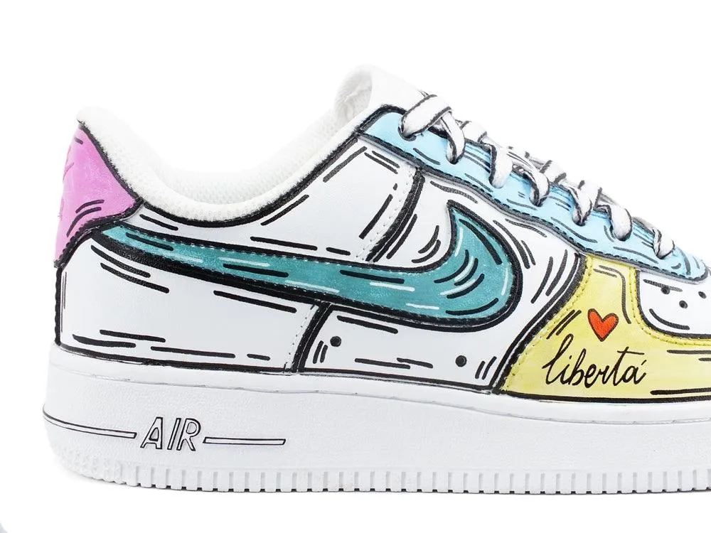 CUSTOM / NIKE Air Force 1 Sneaker AF1 Cartoon Comics