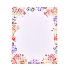 Display Cards, Earrings And Necklace, Paper, Square, Pink, Purple, Floral, 63.5x51mm