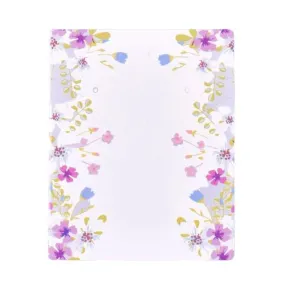 Display Cards, Earrings And Necklace, Paper, Square, Purple, Blue, Floral, 63.5x51mm