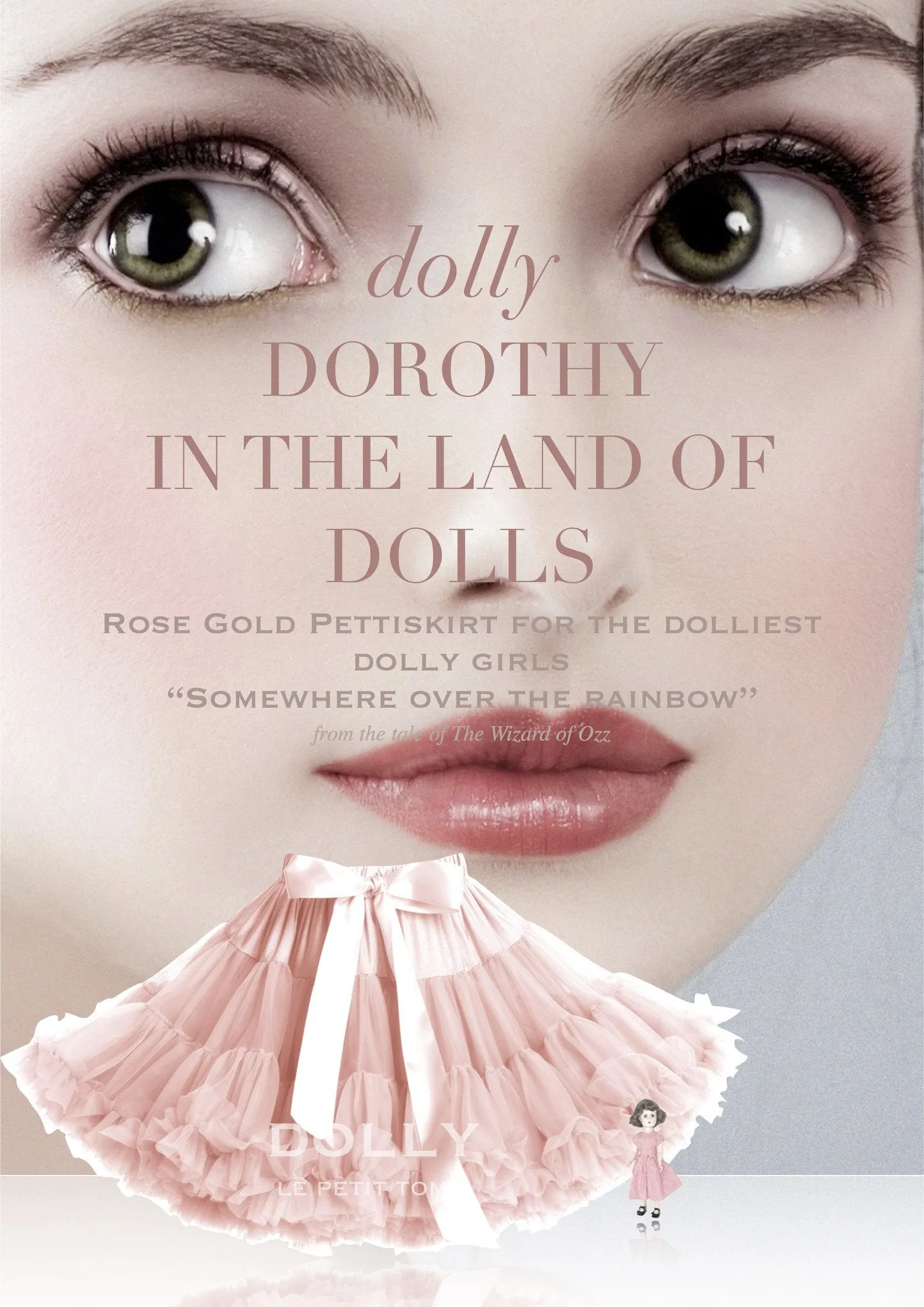 DOLLY by Le Petit Tom  DOROTHY in the land of DOLLS pettiskirt ballet pink