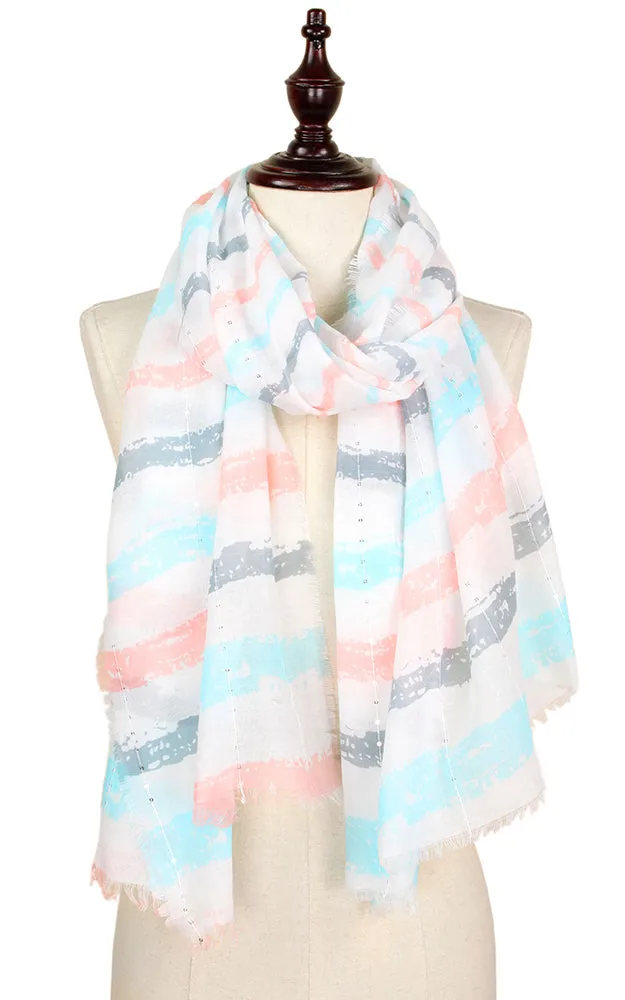 EAS9333 Brush Stroke Sequins Deco Scarf