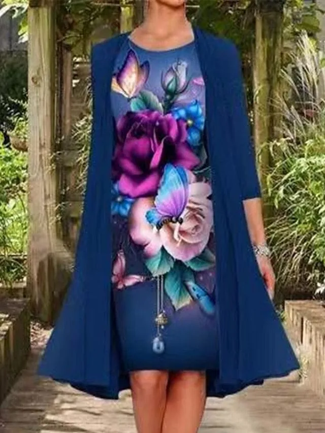 Elevate Your Summer Wardrobe with Women's Floral Shift Dress Set