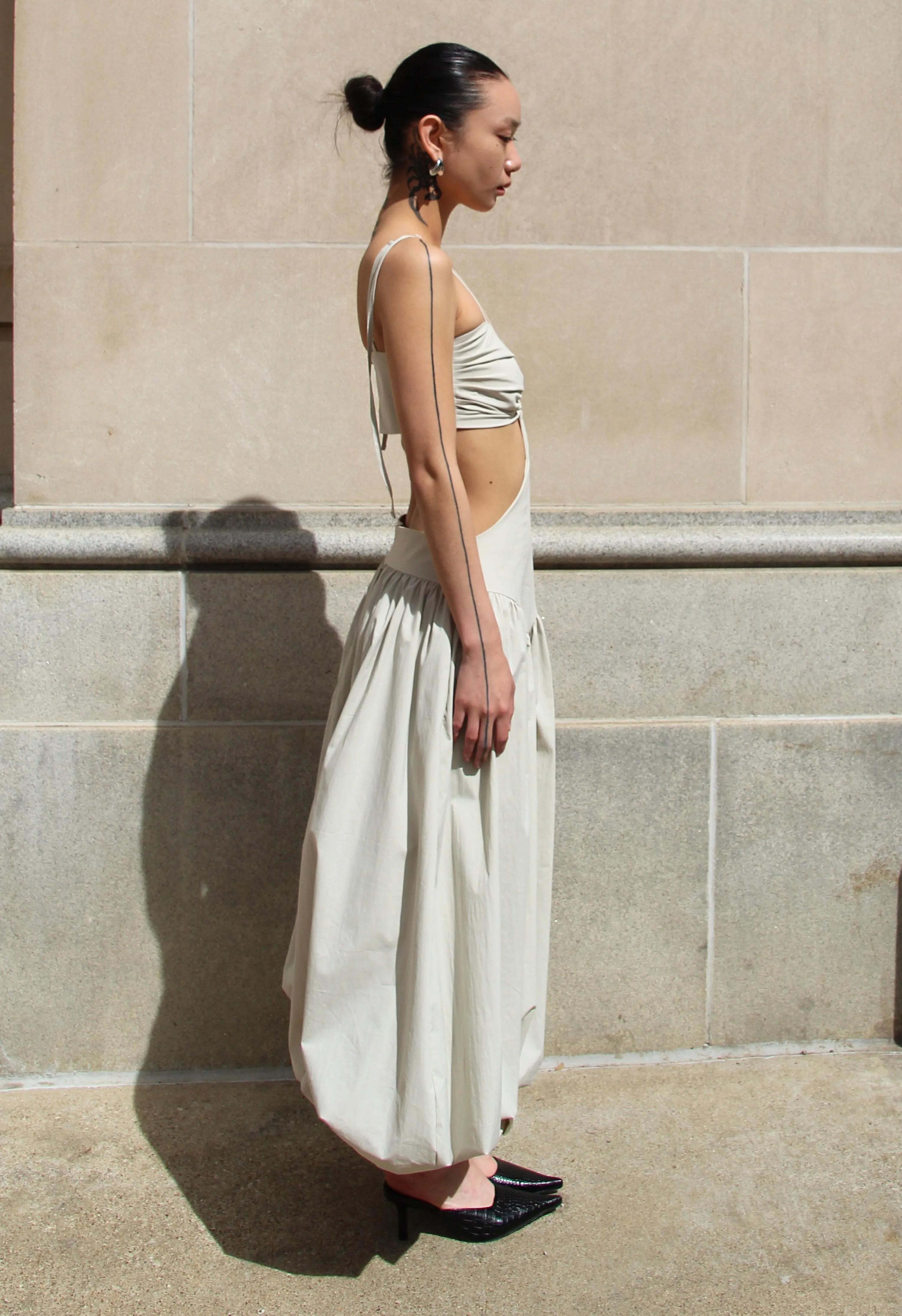 Elizabeth Dress in Hazy Ivory