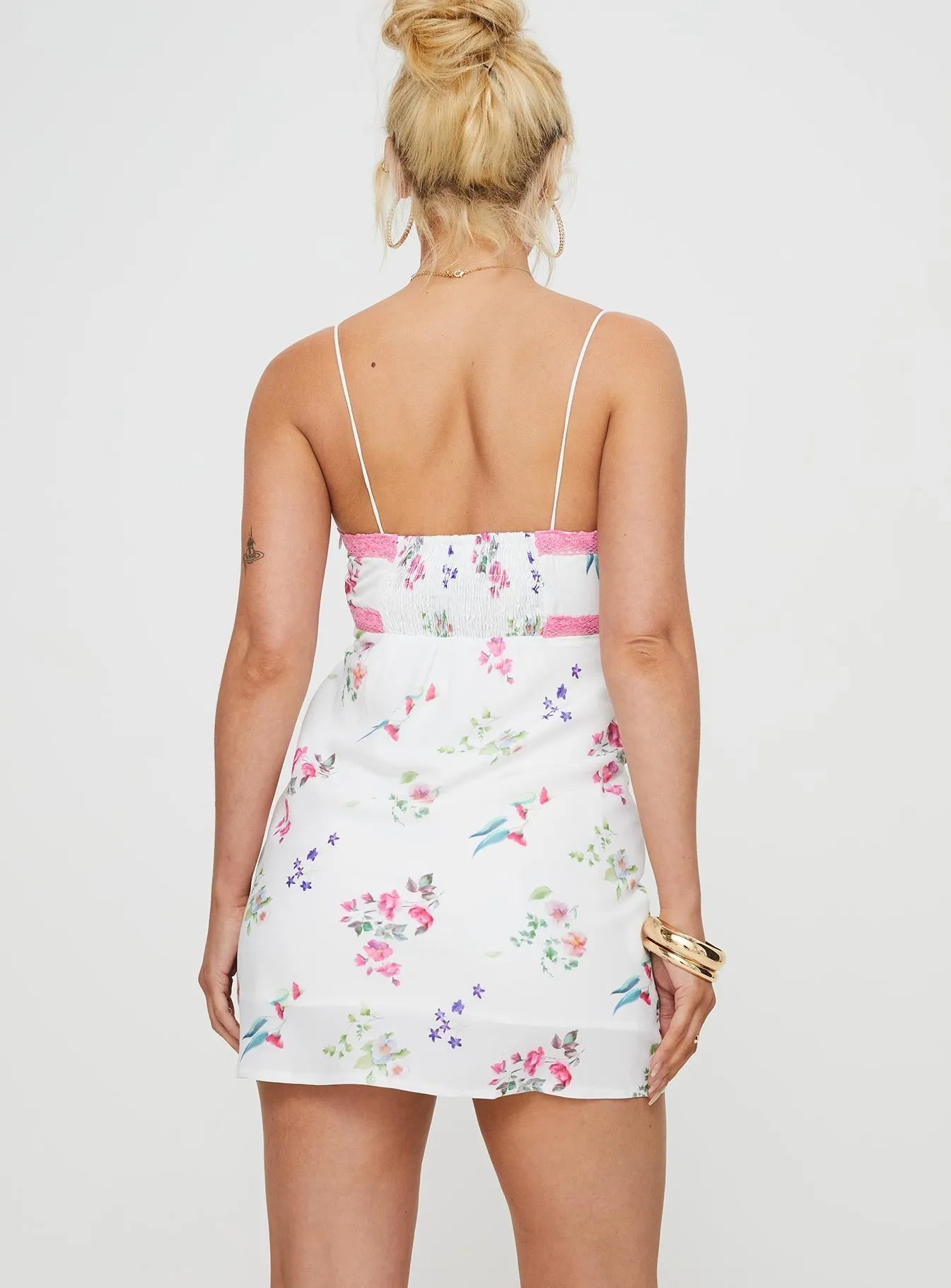 Emilee Mini Dress White / Floral