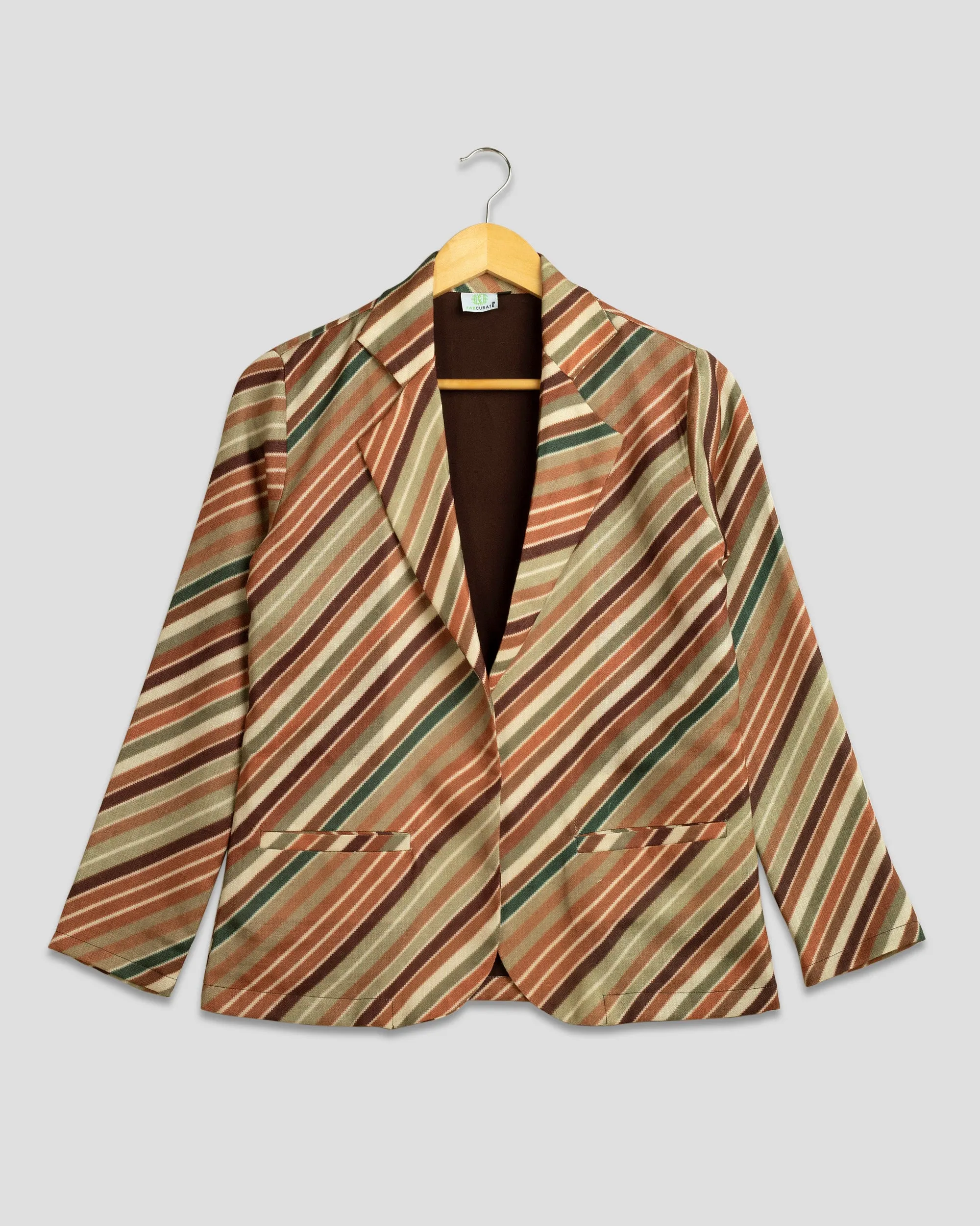 Enchanting Striped Jacket For Women