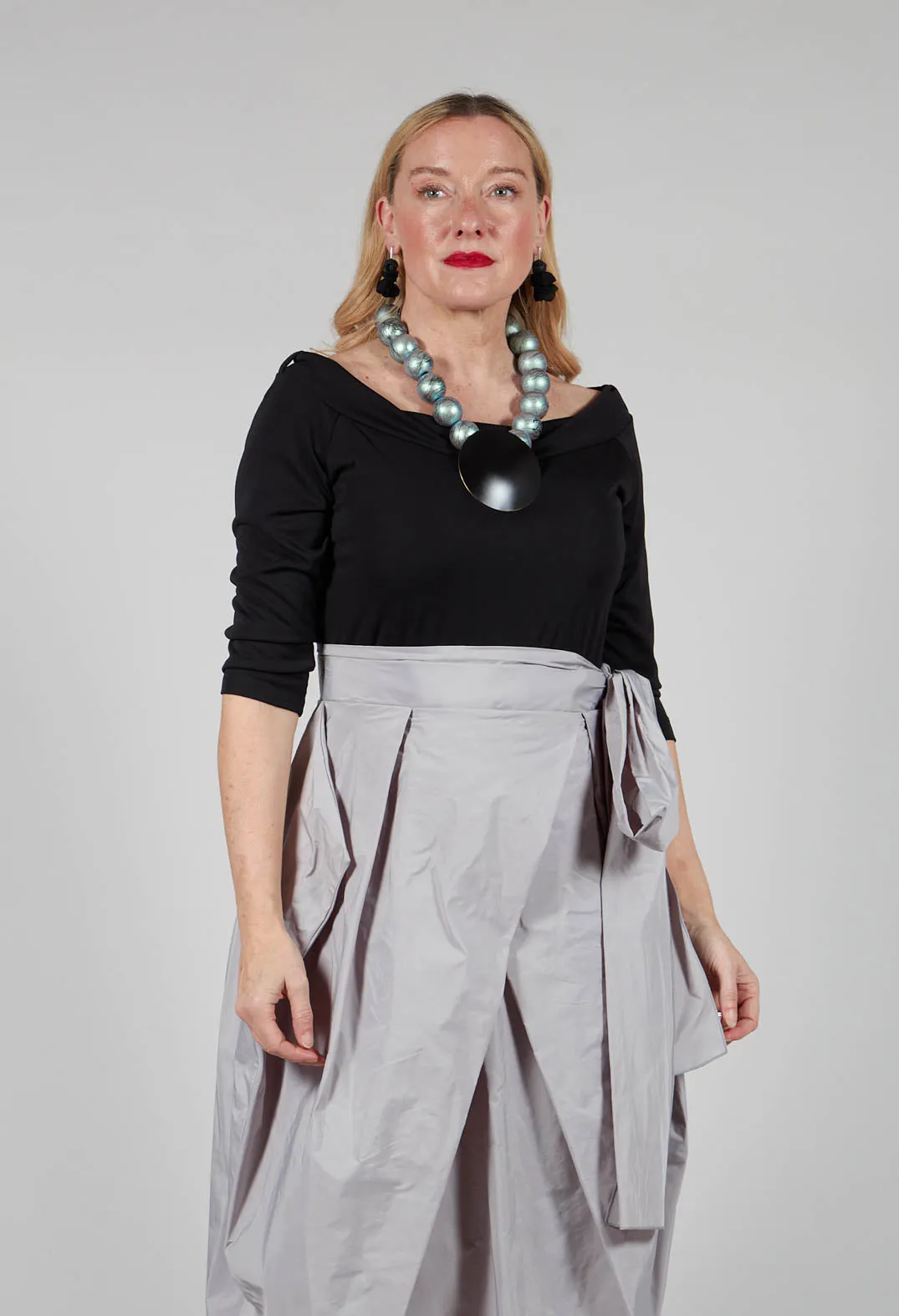 ENSA Dress in Black Light Grey