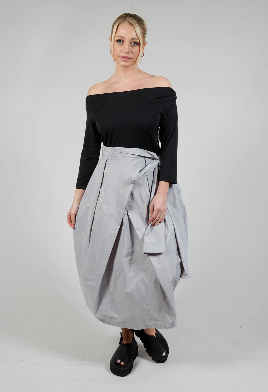 ENSA Dress in Black Light Grey