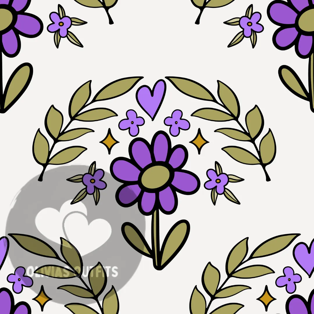 Fancy Floral - Purple