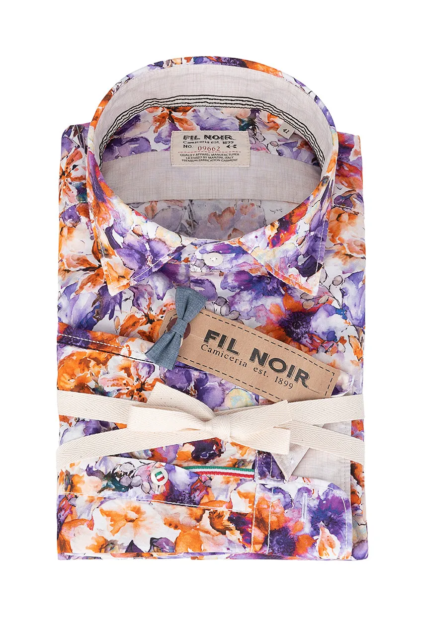 Fil Noir - Treviso Purple/Orange Floral