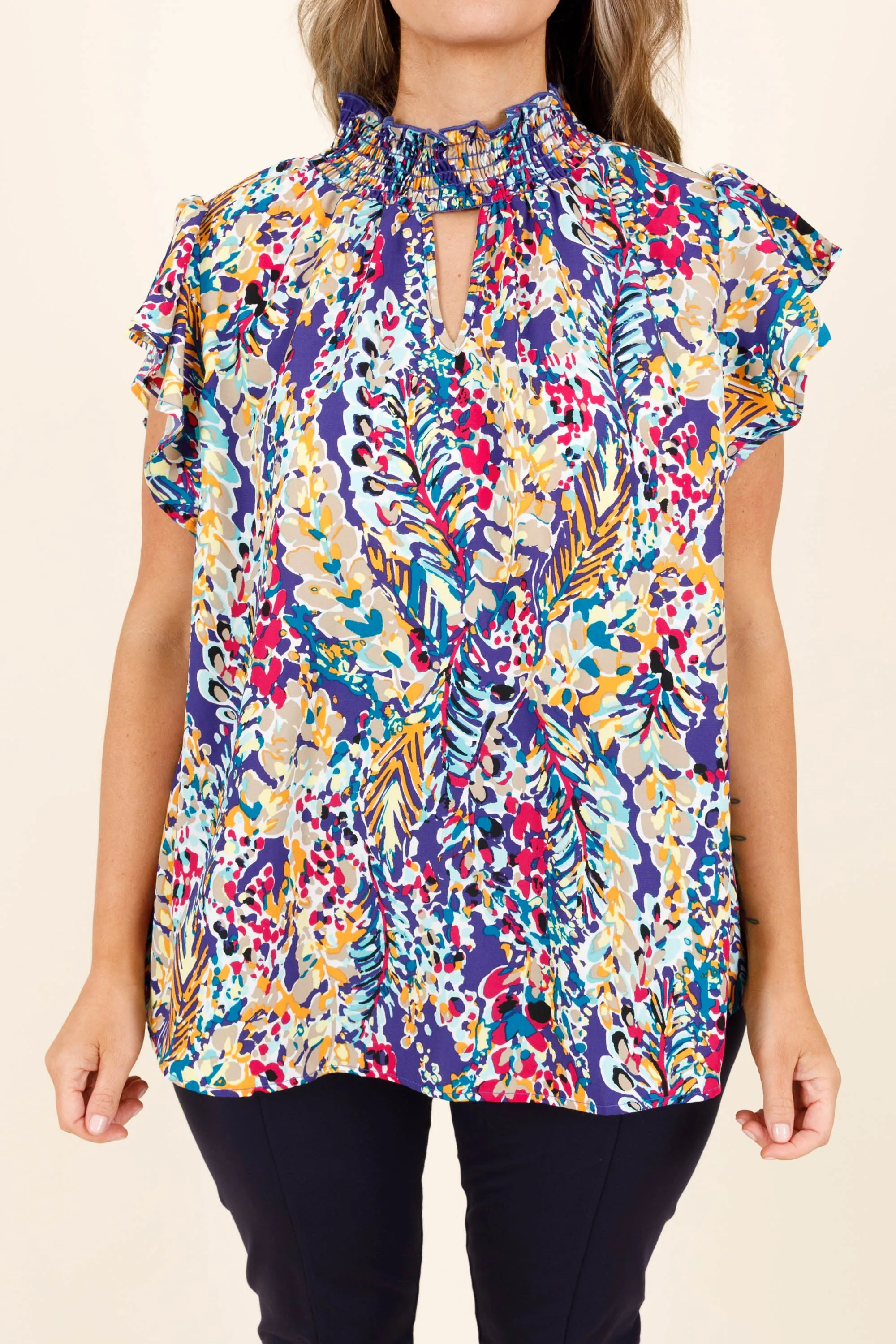 Floral Masterpiece Top, Purple