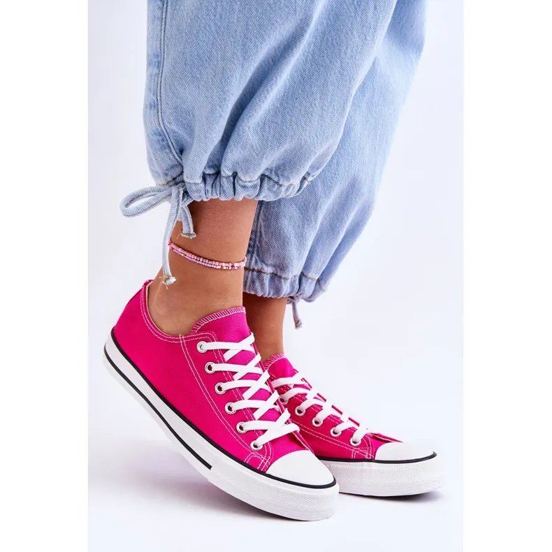 FR1 Women's Classic Low Top Sneakers Fuchsia Vegas pink