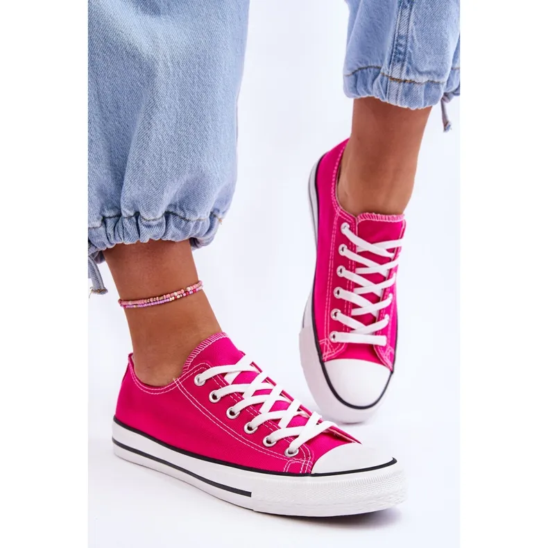 FR1 Women's Classic Low Top Sneakers Fuchsia Vegas pink