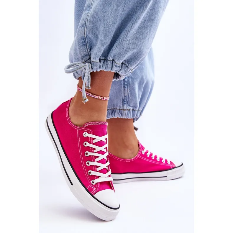 FR1 Women's Classic Low Top Sneakers Fuchsia Vegas pink